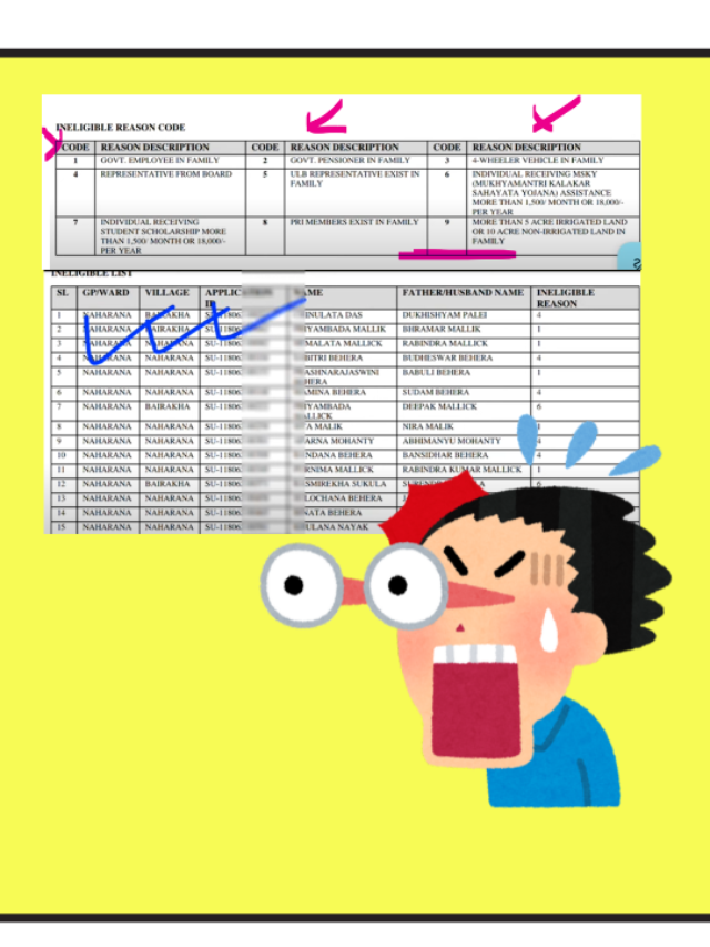 Your Subhadra Yojana Application Got Rejected: Check the Ineligibility Codes Now!