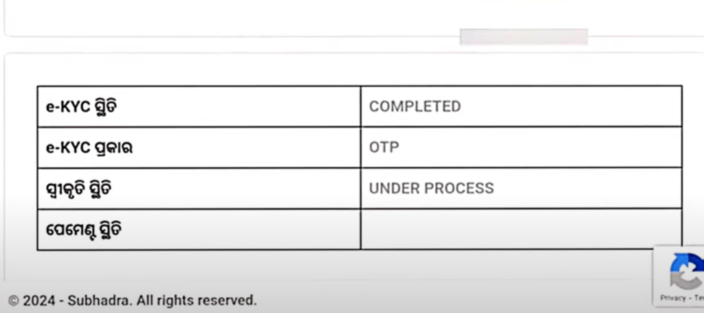 Subhadra Yojana Status Check By Aadhar Number