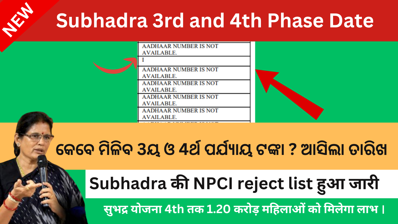 Subhadra 3rd and 4th Phase Date