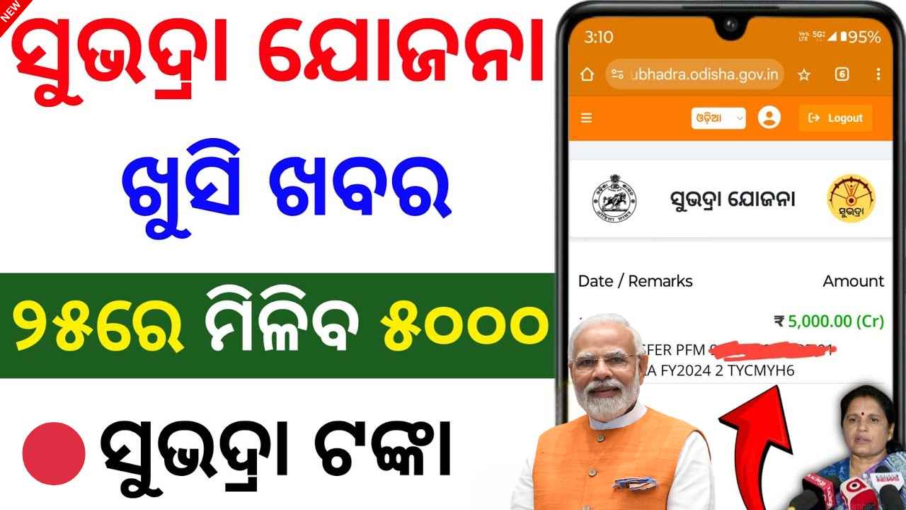 🔴ପୁଣି ଏହି ଦିନ ମିଳିବ ସୁଭଦ୍ରା ଟଙ୍କା | subhadra yojana 4th phase money transfer date announced