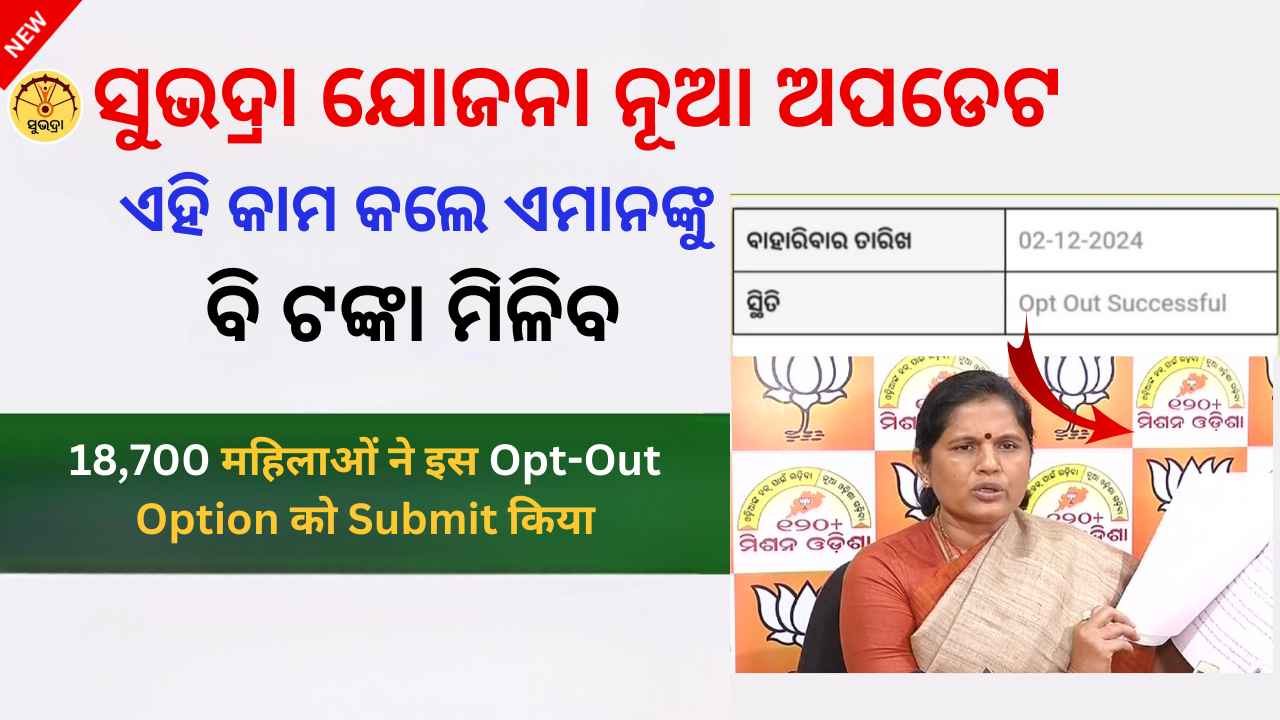 Subhadra yojana opt out successfully