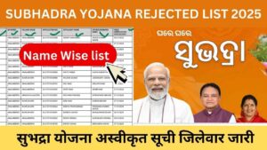 subhadra yojana 3rd installment rejected list release